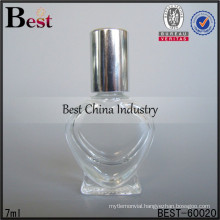 7ml glass bottles perfume heart shape; hot sale perfume oil bottles in dubai; best-selling glass bottle in UAE